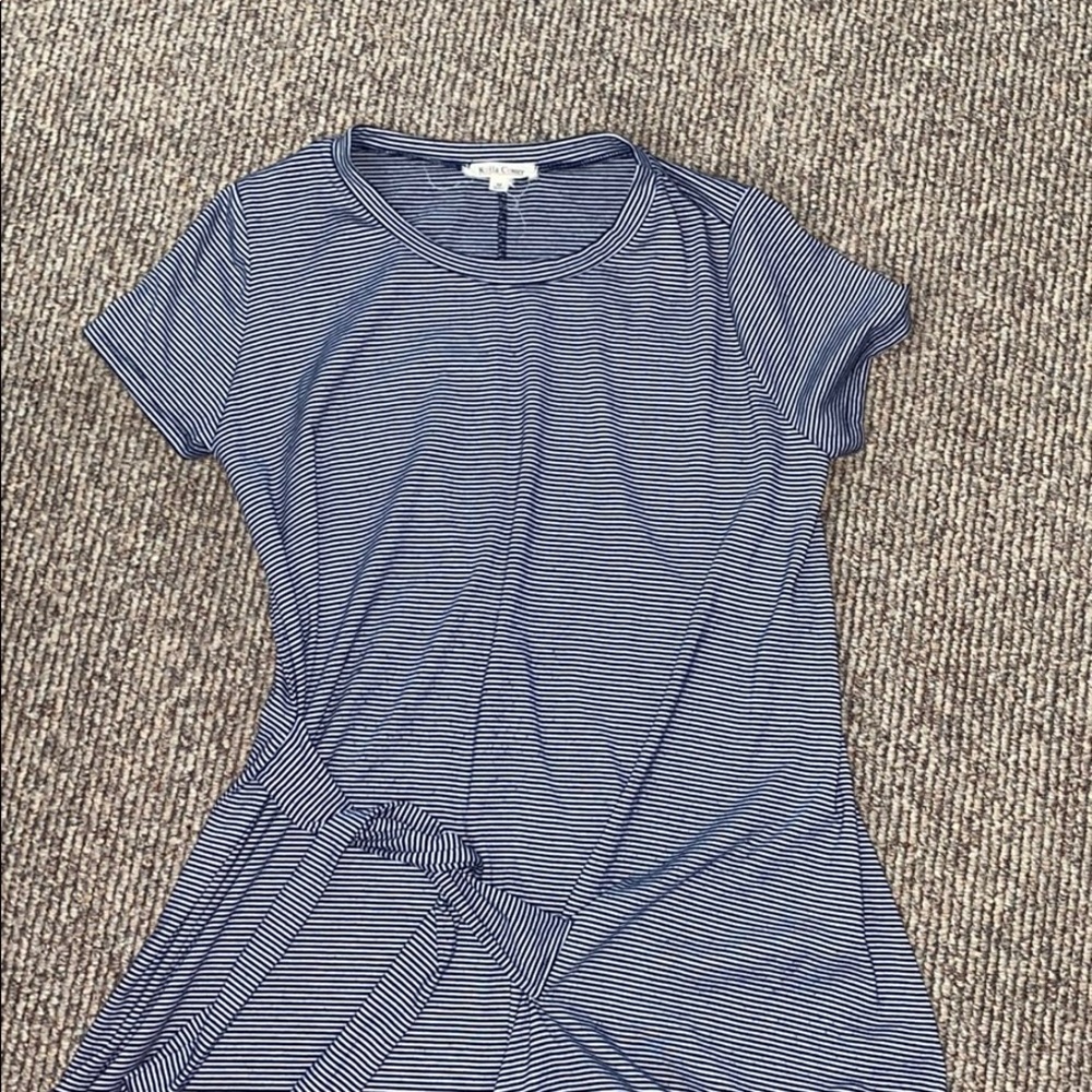 Stripped Side Tie T-Shirt Dress